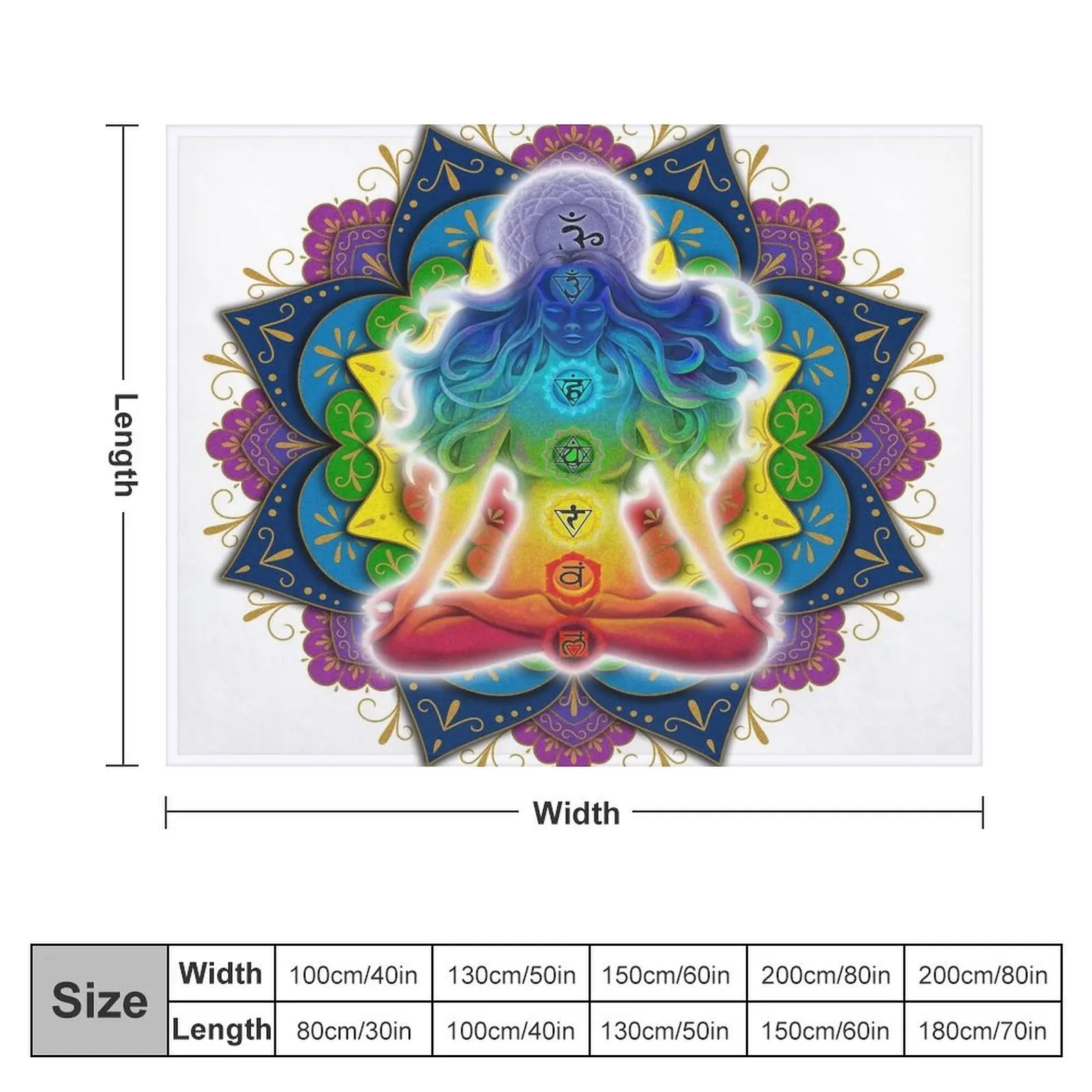 Mandala woman meditating chakras Throw Blanket Blankets Sofas Of Decoration Designers blankets ands warm winter Blankets