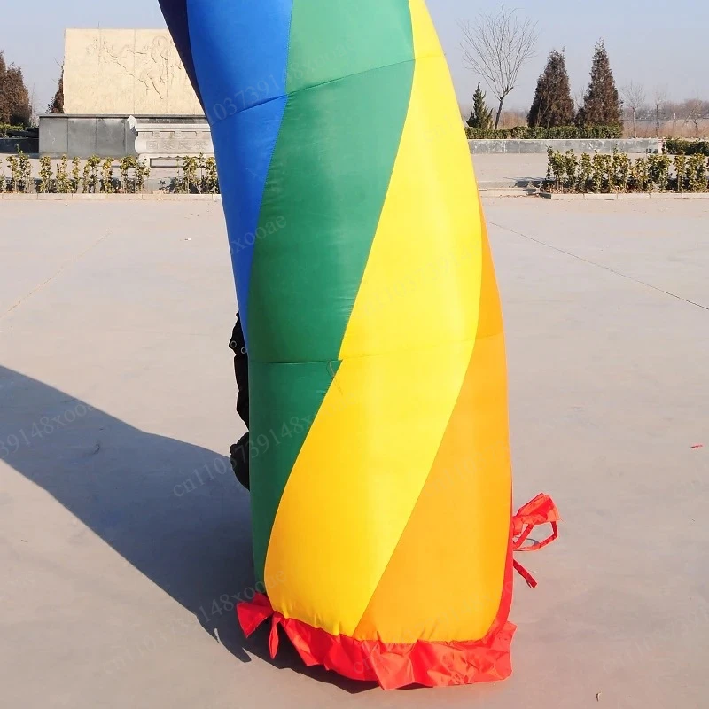 

6M Rainbow Inflatable Arch - Colorful Air Door for Wedding, Party & Grand Opening, Includes Blower
