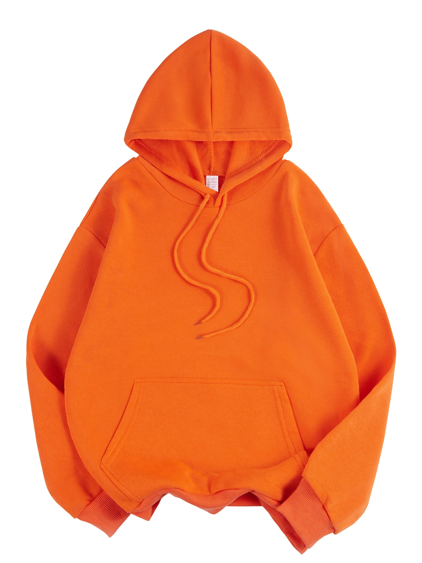 Basic Winter Womens Solid Hoodies Strecth Fleece Comfortable Sweatshirts Loose Pocket Warm Clothes New Street Female Pullover