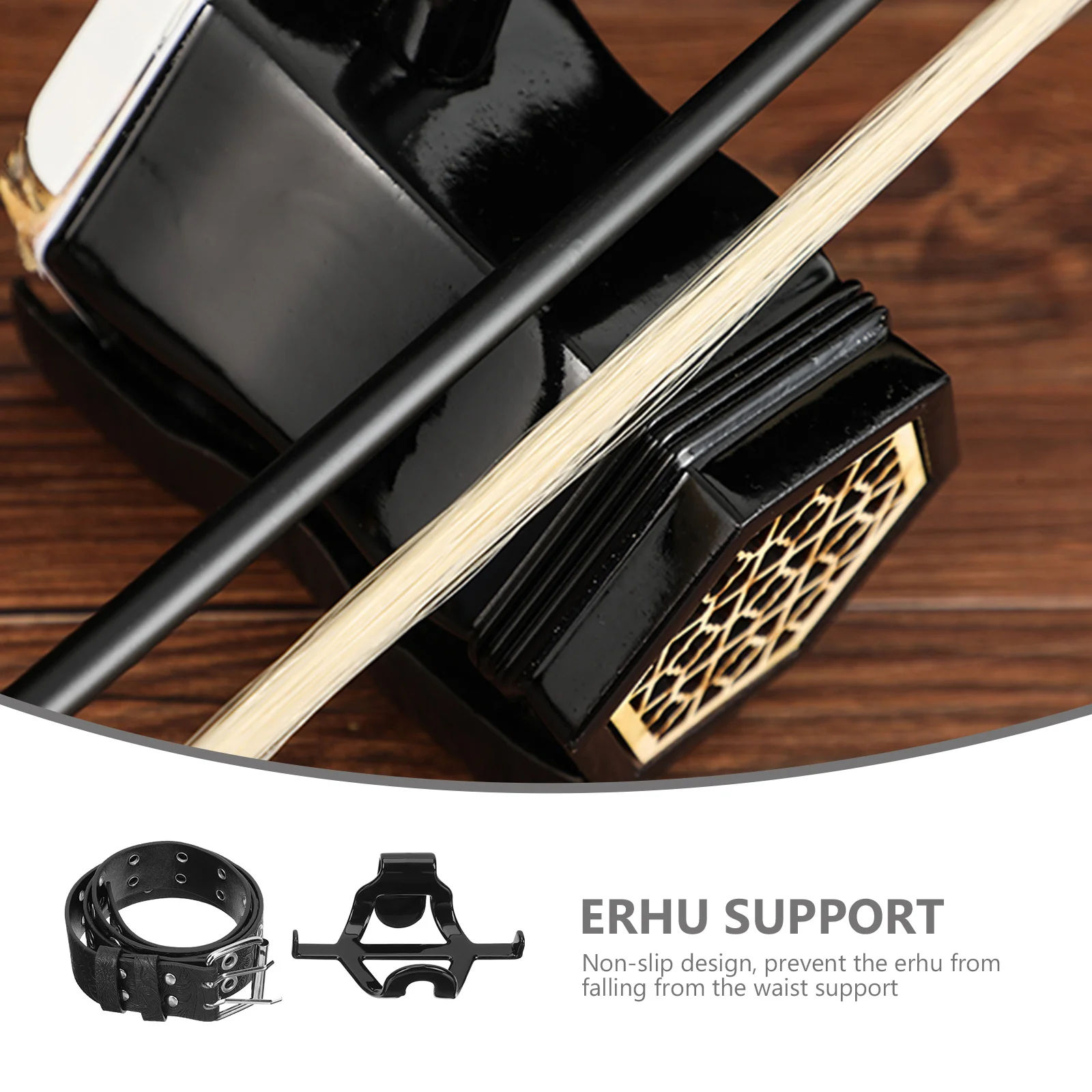 

1 set 1 Set Erhu Waist Holder Portable Sturdy Stand For Musical Instrument Support With Belt Durable Waist Bracket Creative Rack