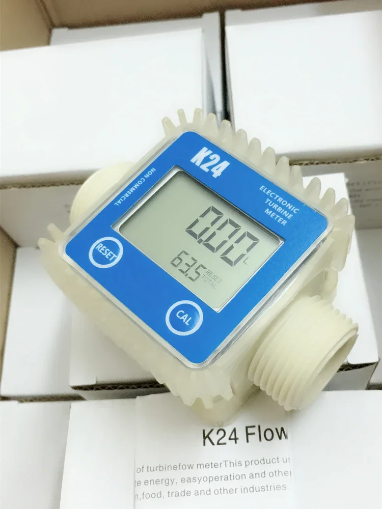 K24 1 Inch Chemical Turbine Flowmeter for Methanol Diesel Water Urea - Digital Flow Measurement Tool