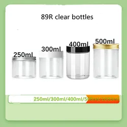 250/300/400/500ml Clear Plastic Jar with Plastic Lids Empty Cosmetic Containers Makeup Box Travel Bottle