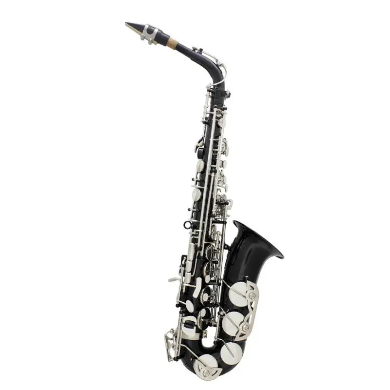 Alto Saxophone E Flat Brass Body with White Shell Button, Oxford Cloth Box, Gloves, Strap, Neck Strap, Brush