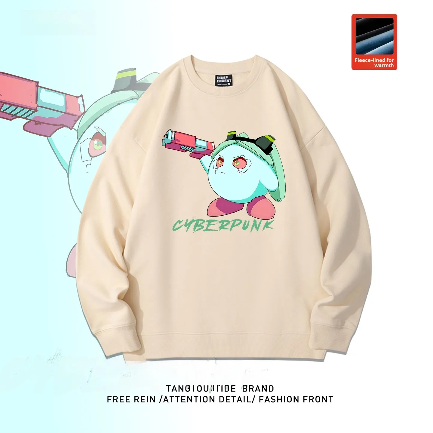 

Cartoon Print Men's Hoodie Walker Rebecca Anime Clothes Star Collaborative Streetwear Comfortable Cotton...