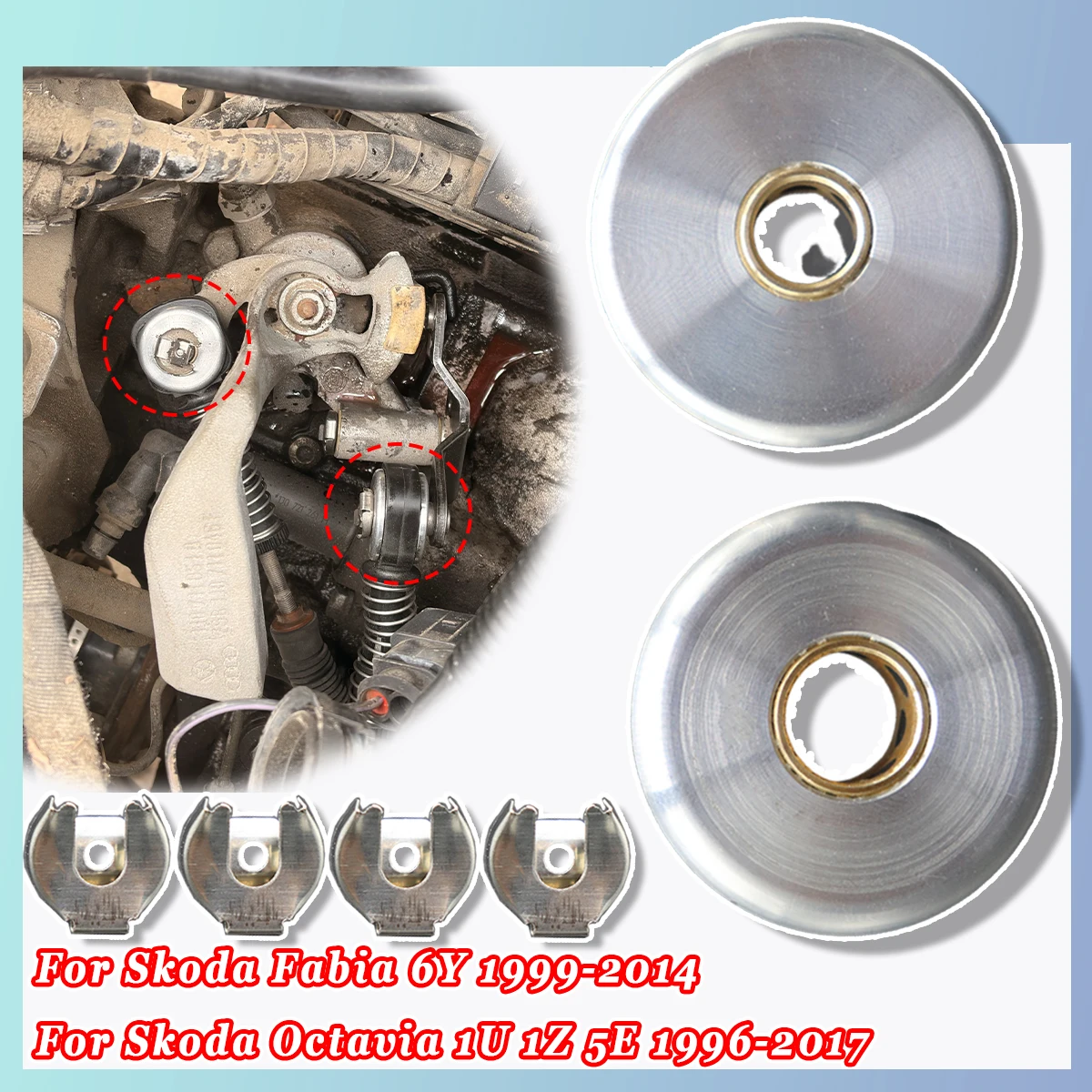 

8MM 10MM Aluminum Alloy Metal Upgrade Manual Gear Shift Cable Linkage Gearbox Shifter Repair For Skoda Fabia 6Y Octavia 1U 1Z 5E