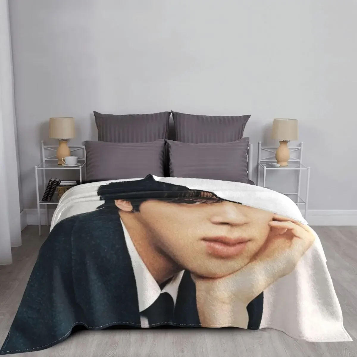 كيم سيوكجين البطانيات الفانيلا الشتاء لطيف متعدد الوظائف سوبر لينة رمي البطانيات ل أريكة غرفة نوم لحاف السفر المفرش #2