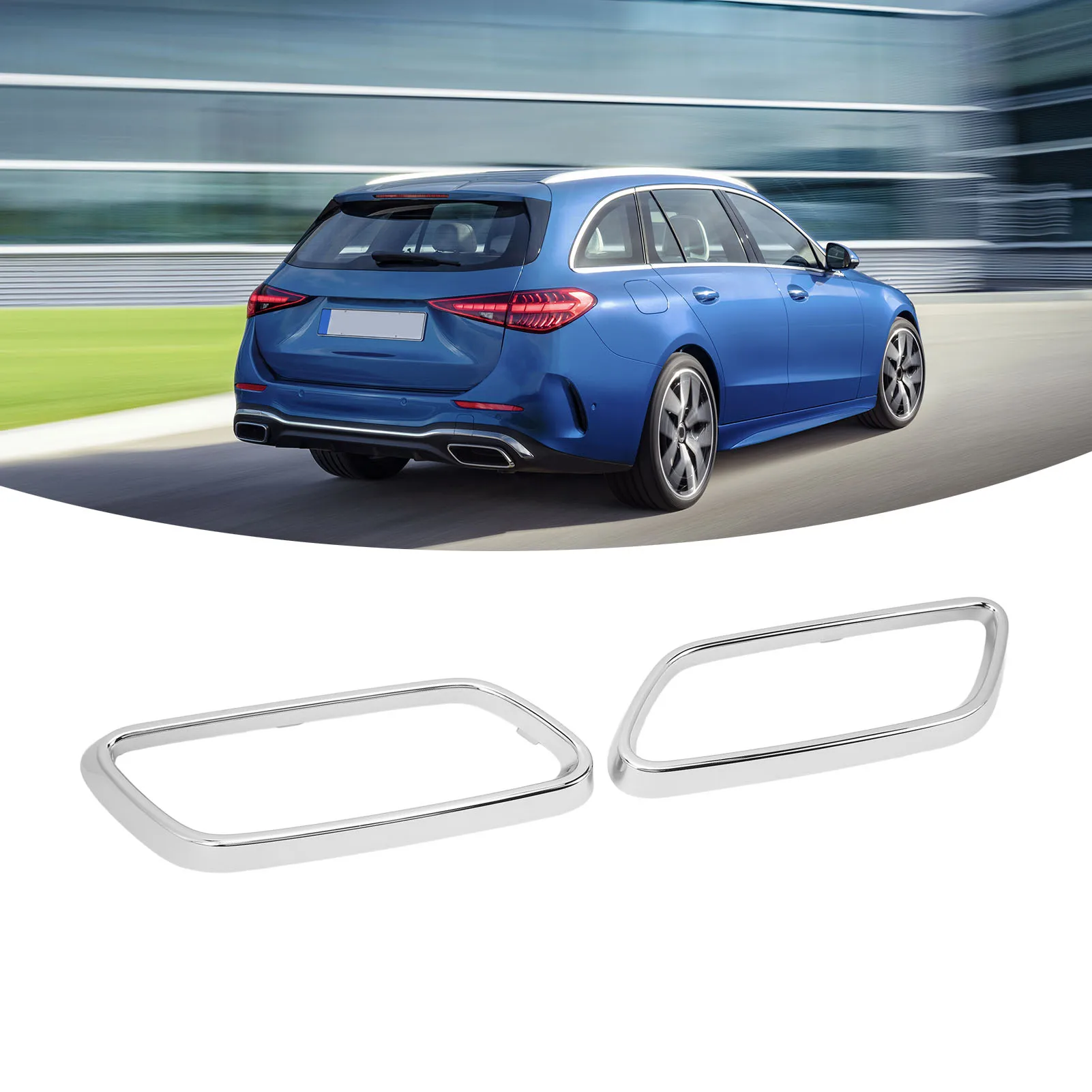 

Накладка на выхлопную трубу (наконечник) для Mercedes-Benz C-класса W206 S206 AMG Line 2022 года и новее