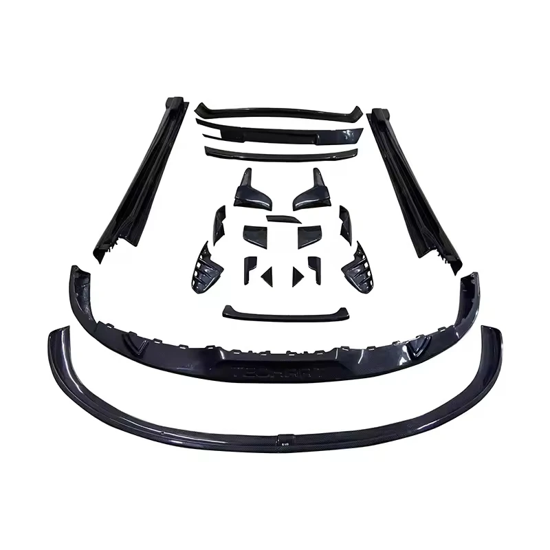 ألياف الكربون ترقية بوديكيت اكسسوارات السيارات لبورشه تايكان إلى تي طقم الجسم 2019 + Ture Factory الإعداد #4