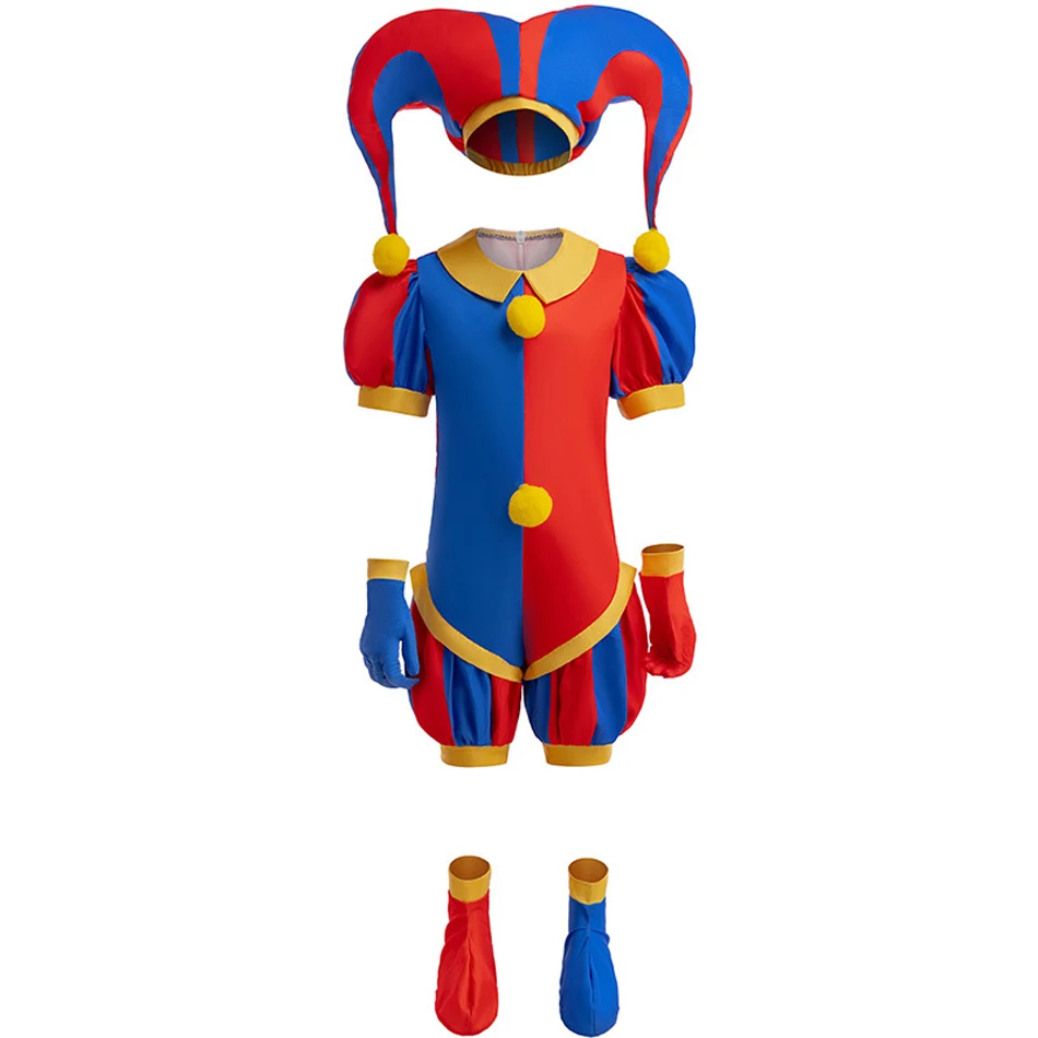 Halloween Digital Circus Clown Pomni Dress Up Clothes For Kids Children 3D Print Outfits Children's