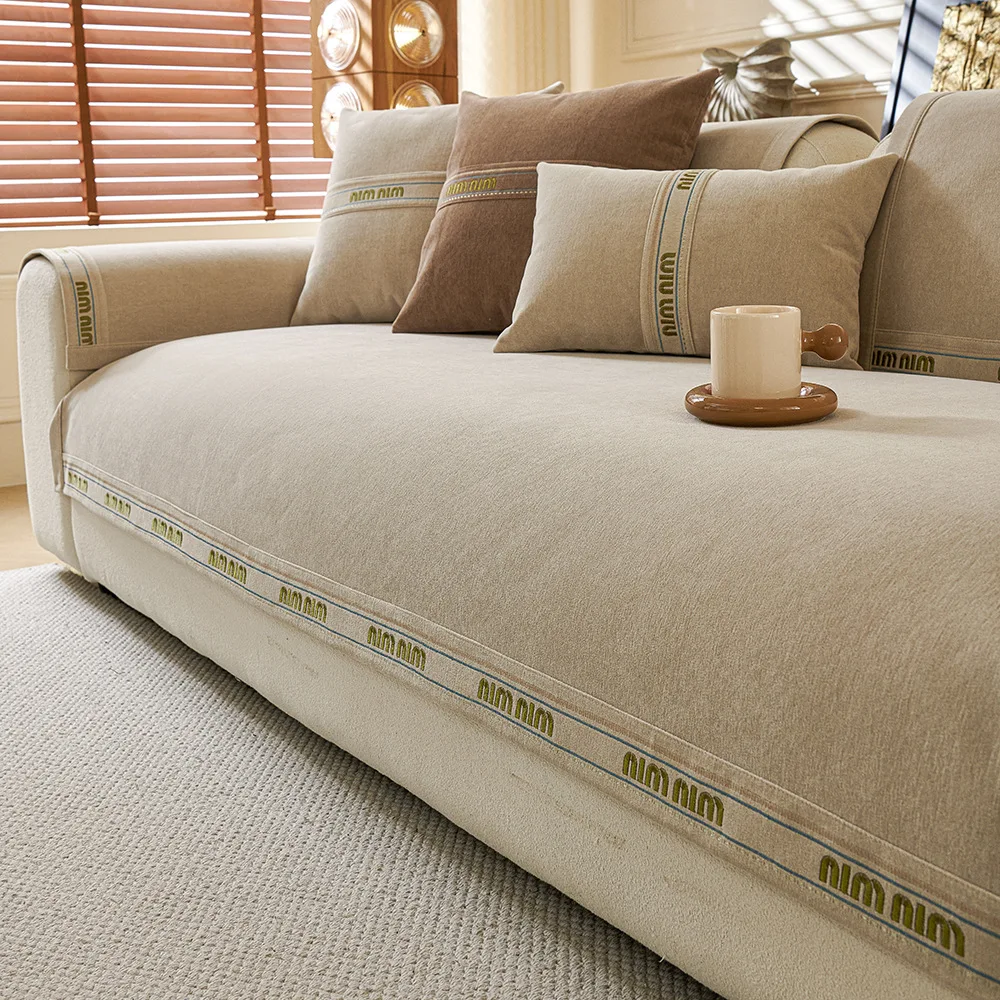 

Chenille Light Luxury High-end Sofa Cover Four Seasons Universal Non-slip Living Room Durable Sofa Cushion Fashion Back Towel