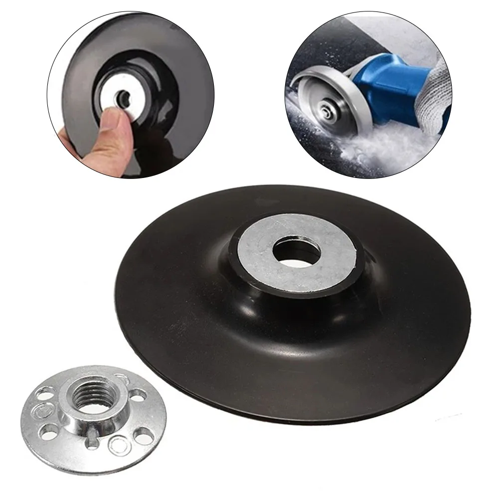 150mm Diameter Backing Pad for M14 Thread with Lock Nut 6 Inch Compatible with Fibre Disc Sanders and For Angle Grinders