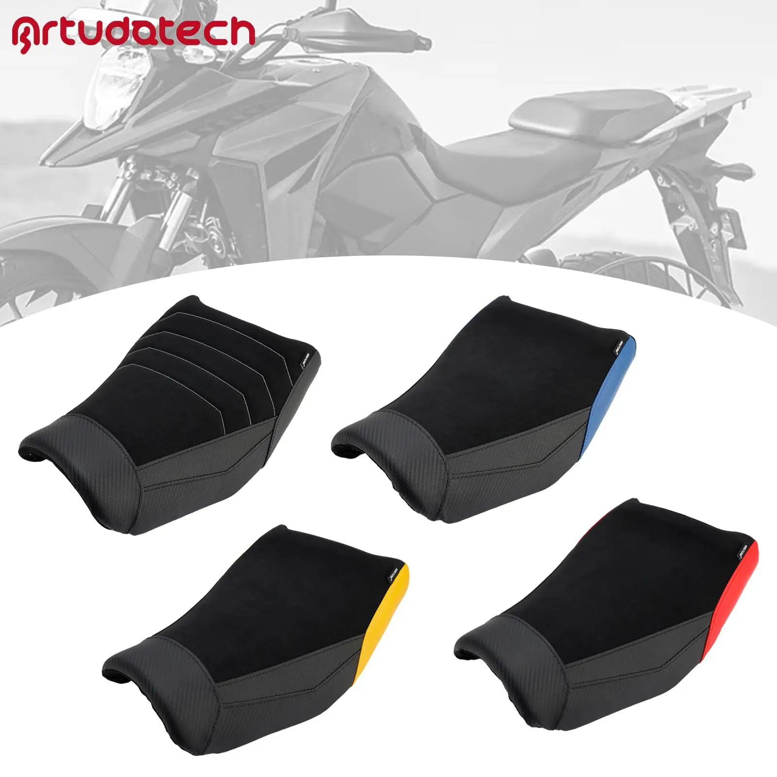 Artudatech Front Driver Seat Raider Cushion Fit Red for Suzuki V-Strom250Sx 2024-2025 Yellow