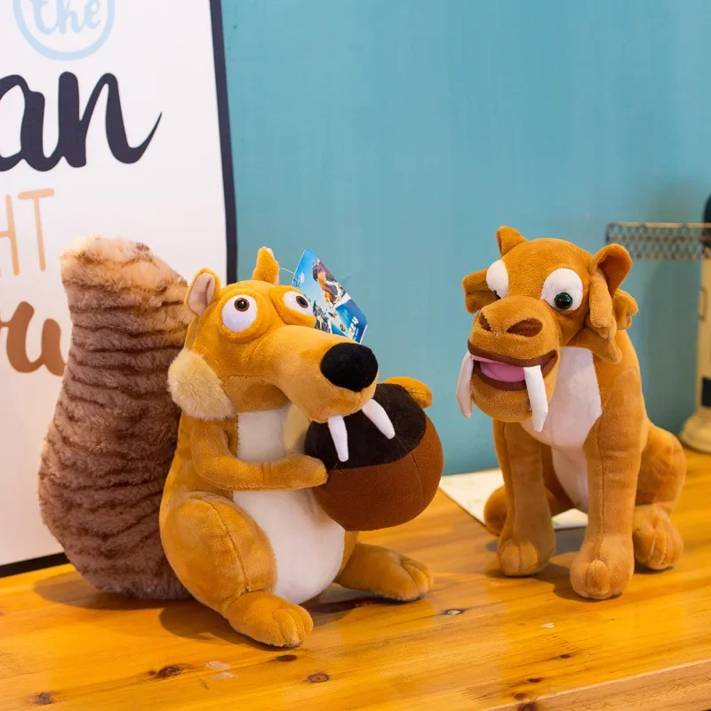 Juguetes de Peluche de la Película de Dibujos Animados DSN Ice Age: Sid, Scrat, Manny, Diego, Muñeco de Peluche, Decoración para Habitación, Regalo de Navidad