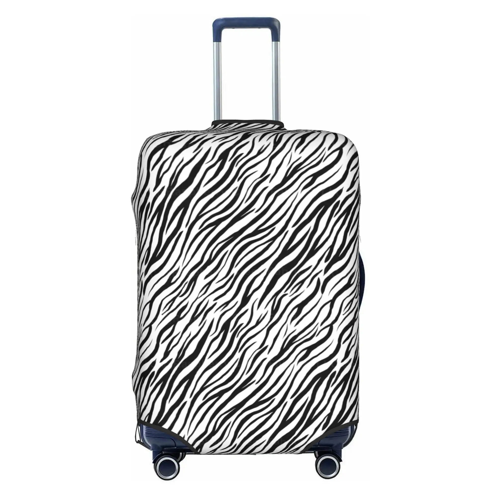 Zebra Tiger Cheetah Stripe Geometry  Travel Luggage Cover Washable Wild Animal  Suitcase Cover Protector Fit 18-32 Inch