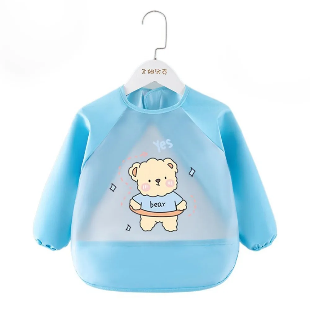 

Waterproof Baby Feeding Bib Dirt Proof No-Wash Saliva Towel Burp Apron Comfortable Long Sleeved Baby Bib Burp Clothes
