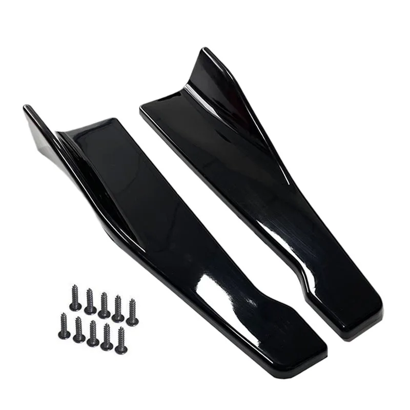 1 Paar Universal Auto Heckstoßstange Lippe Trim Schutz Auto Seitenschweller Abdeckung Auto Eckstoßstangenschützer mit Schrauben – Detail 7