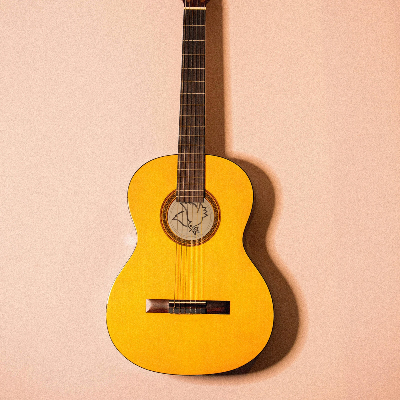 

Sound Hole Cover 40 41 Inch Maple Wood Bird Pattern Feedback Buffer No Modification Soundhole Cover Sound Hole Block