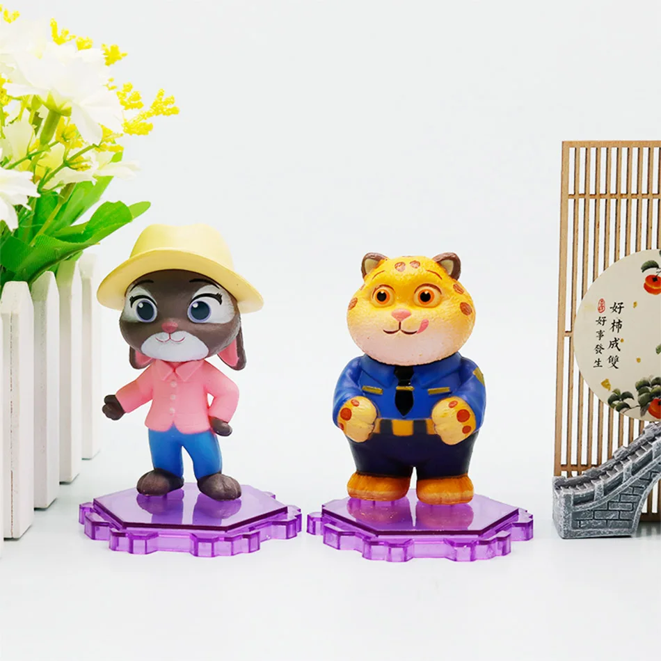 Disponibile 6 pezzi Figurine modello animale Coniglio Volpe Ornamenti Modelli da collezione Regali ideali per bambini Regalo di Capodanno