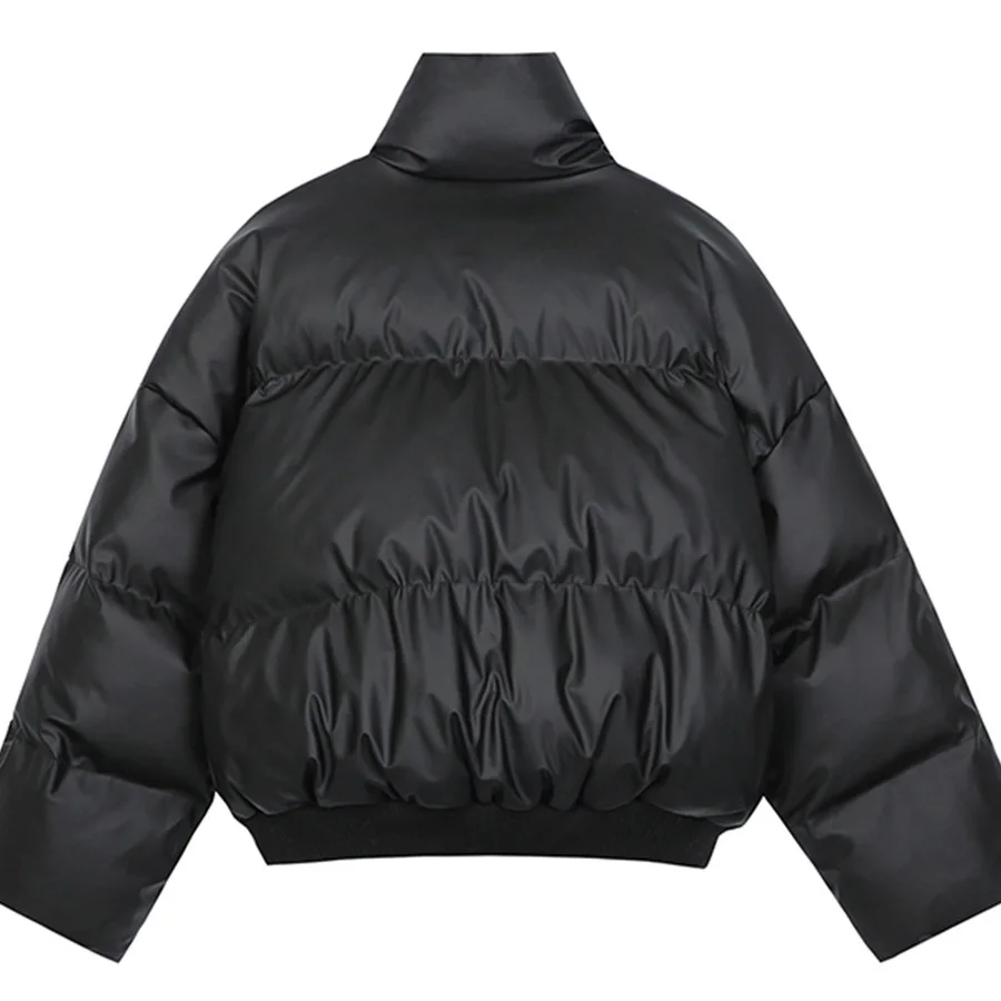 2025 Winter Men Down Coat American Stand Collar Zipper Man Outerwear Simple Long Sleeve Comfortable Versatile Male Jacket