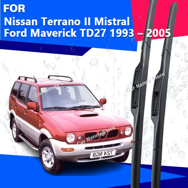 

Щетки лобового стекла для Nissan Terrano II Mistral Ford Maverick TD27 1993-2005 гг. Автомобильные дворники с резиновой полосой стеклоочистителя