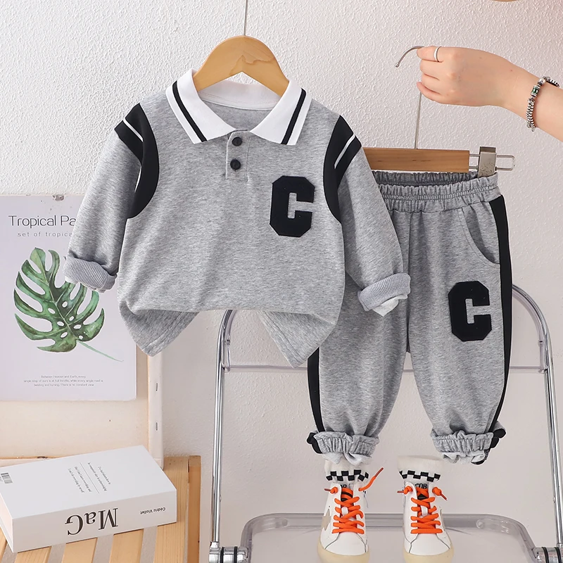 New Spring Autumn Baby Girls Clothes Suit Children Boys T-Shirt Pants 2Pcs/Sets Toddler Costume Infant Outfits Kids Tracksuits