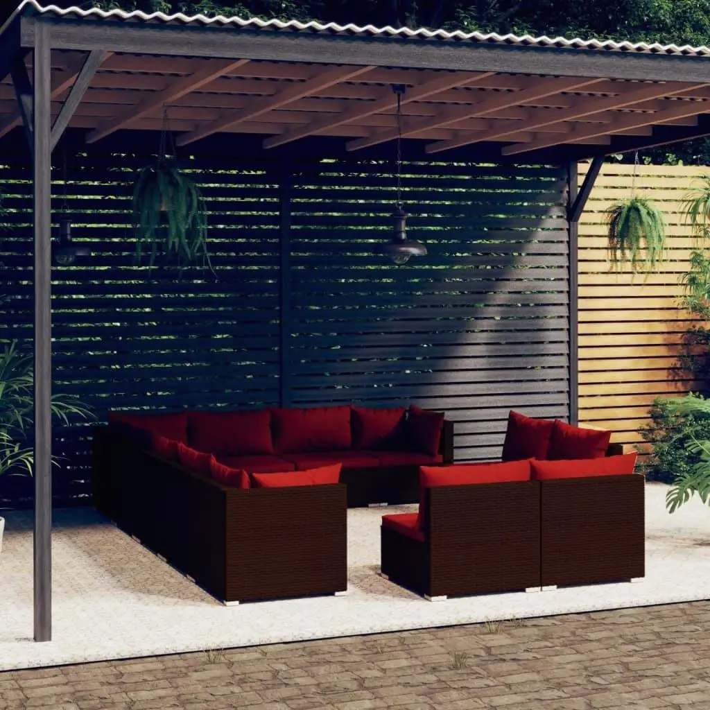 

Large Modular Brown PE Rattan Garden Lounge Set Outdoor Furniture Stylish Patio Sofa Set for Relaxation and Entertainment