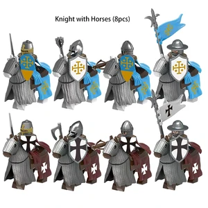 Mittelalterliche Ritter -Bausteine, Warriors Warrior Soldiers, Guards Heart Hospital, Teutonic Battle Pastor Gift 6 Hauptverkäufe LEGO Coracao - №2