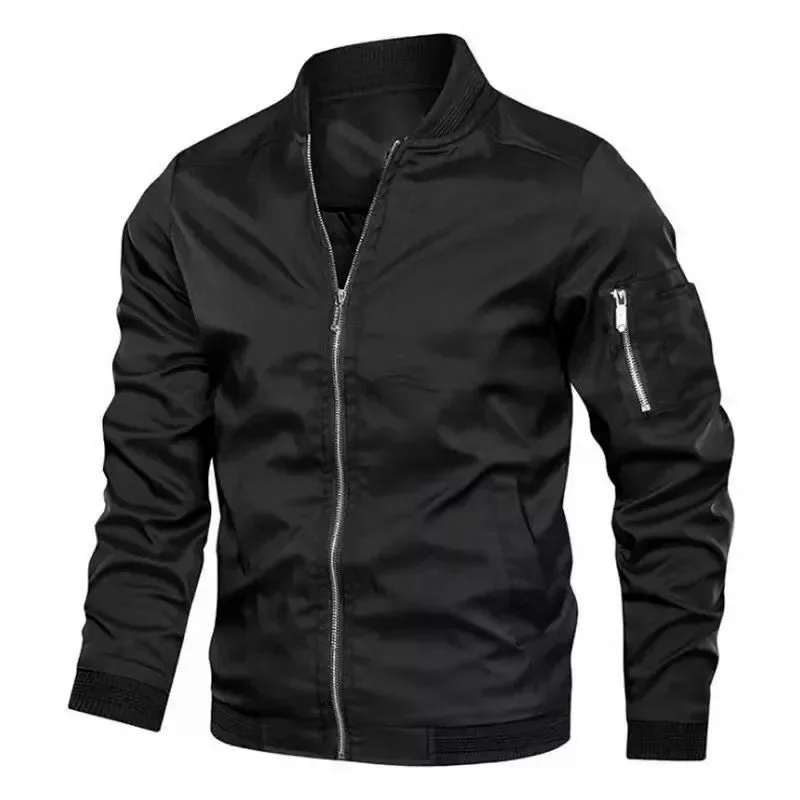 

Korean Style Men's Casual Jacket for Spring. New Style Zippered Urban Stand-collar Fashionable Long-sleeved Jacket Coat. M-XXXXL