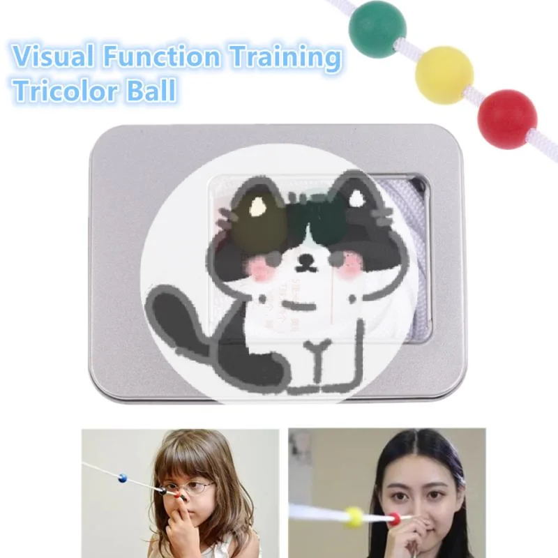 

New Sports Eye Sight Train Three Beads Brock String Vision Convergence Insufficiency Training Tool Target Pointing Practice