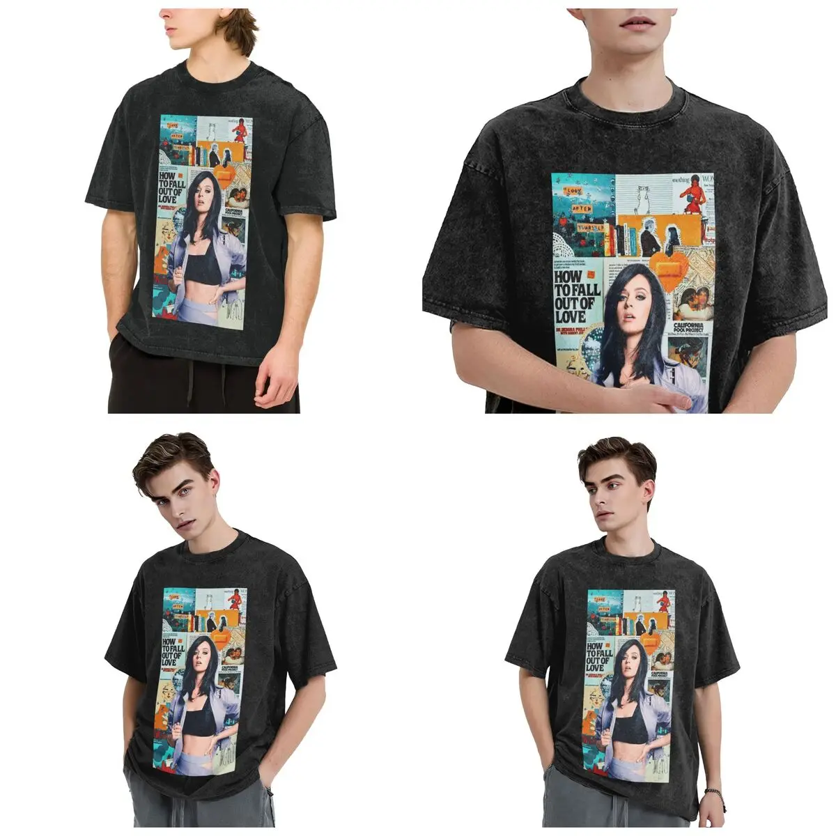 Streetwear T-Shirts Katys Perrys The Lifetimes Tour 2025 Y2K Washed T Shirt Short Sleeve Hip Hop T-Shirt Tops Tees for Men Women