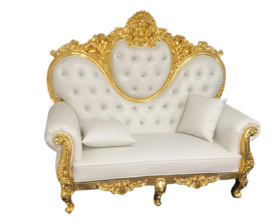 European high-end KTV sofa combination bar villa club carved heart-shaped fabric hotel lobby furniture three people