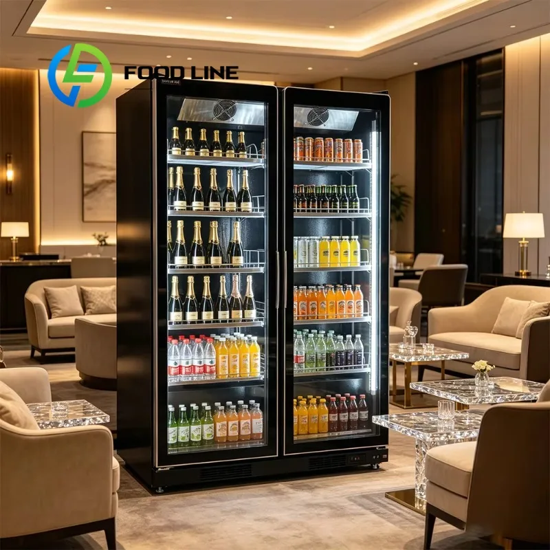 Slim Upright Drink Display Cabinet Stable Cooling Performance Eye‑Catching Product Presentation Fit For Airport Railway Station