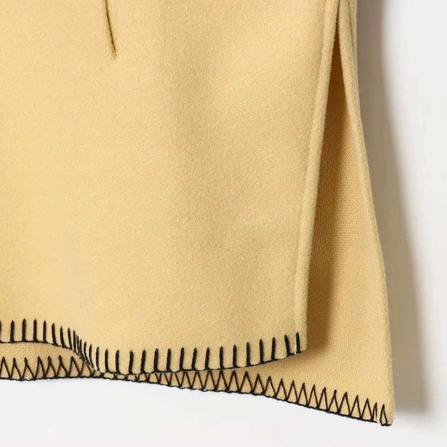 معطف نسائي موضة 2021 على الطراز الأوروبي والأمريكي شتوي جديد بخياطة جانبية معطف فضفاض بياقة عالية معطف على شكل قطرة على الكتف Mujer