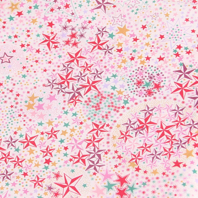 

Хлопчатобумажная ткань с принтом розовой звезды и моря, легкие рубашки высокого качества, детские платья, украшения, дизайнерские ткани «сделай сам», оптовая продажа