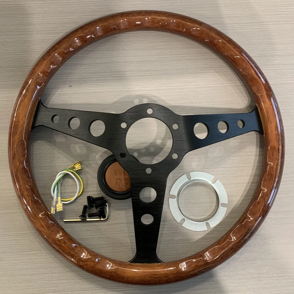 Universal Heritage Racing ABS Steering Wheel Sports 15 inch 350mm Car Sports Wood Steering Wheel