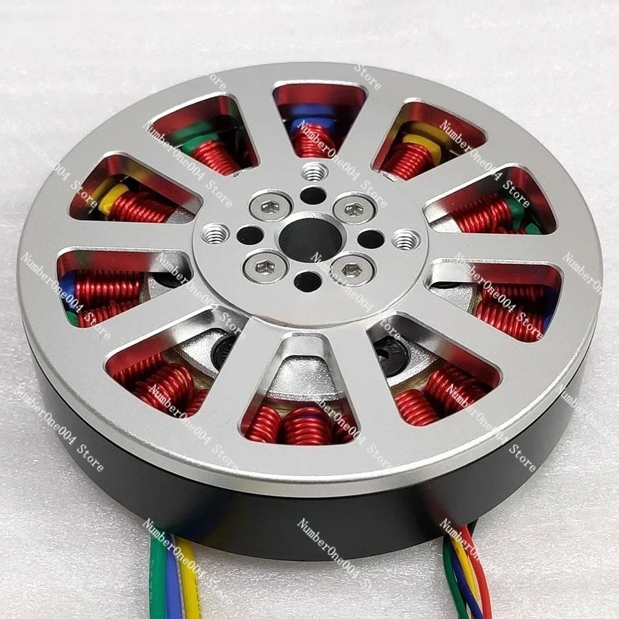 8110 300W Disc Direct Drive Motor 1.2 Nm DC Brushless Motor, Flat Ultra-thin Hollow Shaft