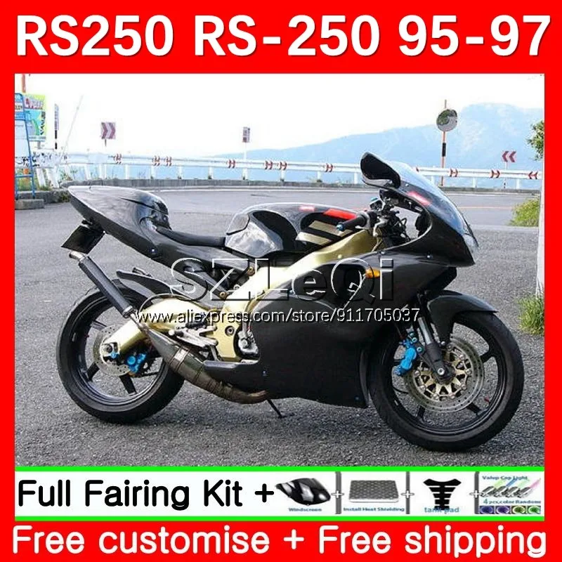 Body For Aprilia RS-250 RSV250 Grey black RS250 RS 250 RSV 250 R 17No.20 RS250R 95 96 97 R RR RSV250RR 1995 1996 1997 Fairing