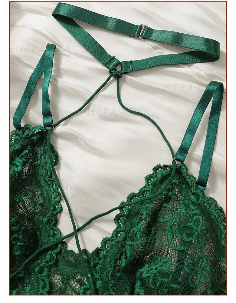 Новый регулируемый сексуальный цельный комплект большого размера с подтяжкой ягодиц, удобное четырехсезонное нижнее белье, кружевной прозрачный комплект Pure Desire с цветочным принтом