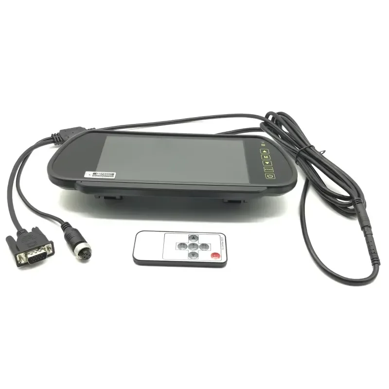 Factory 7-Inch Rearview Mirror with VGA Aviation Interface Connector LCD Video for Truck Bus Car MDVR