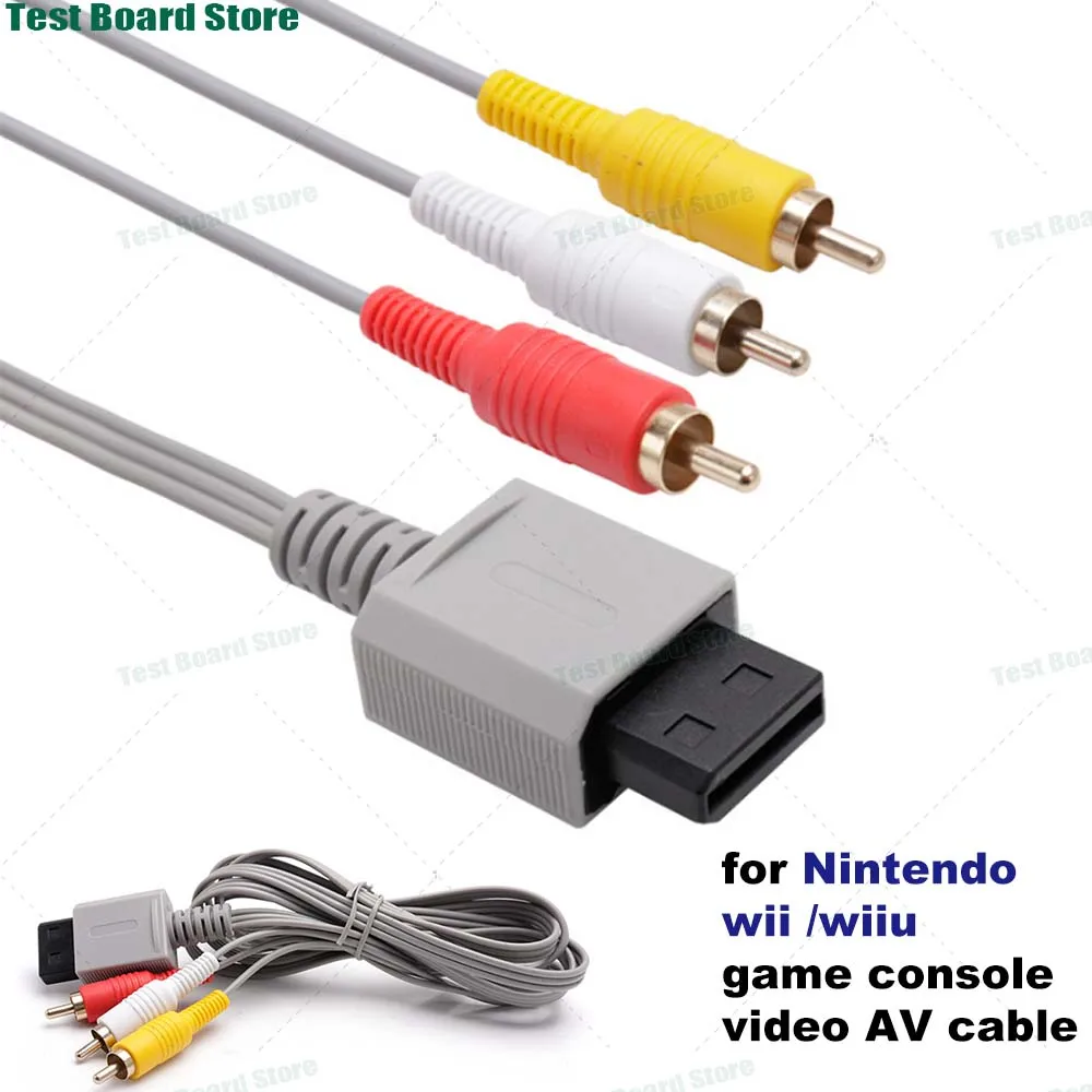 

1Pce Nintendo wii/wiiu three row gold-plated head AV cable wii audio cable video cable RCA cable gaming accessories