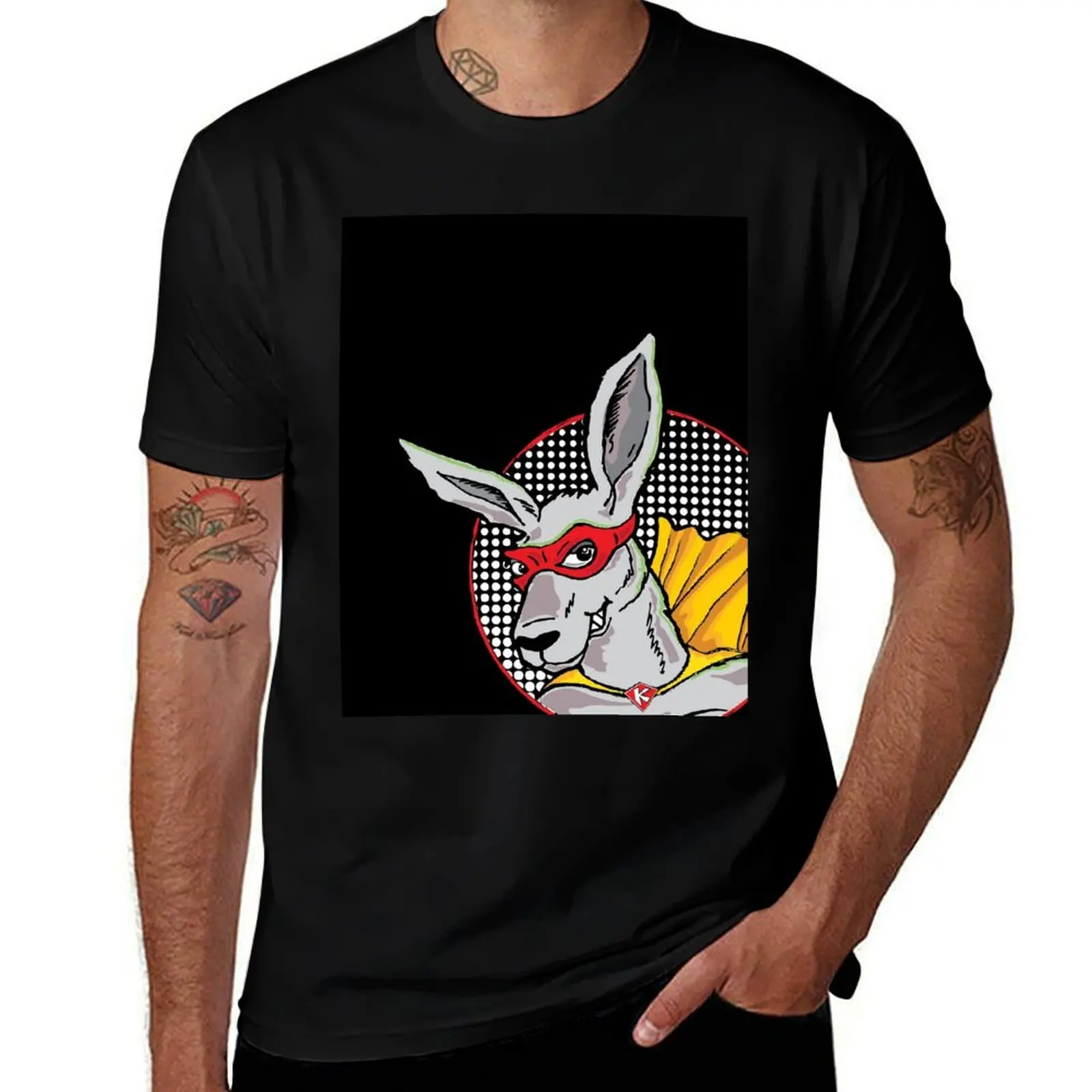 

Футболка Super Pop Art Kanga, футболка с аниме, футболки с аниме для мужчин