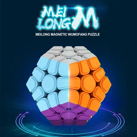 Moyu MFJS Meilong Megaminx M 3x3 Magnetic Magic Speed Cube Stickerless Professional Fidget Toys Moyu Megaminx Cubo Magico Puzzle