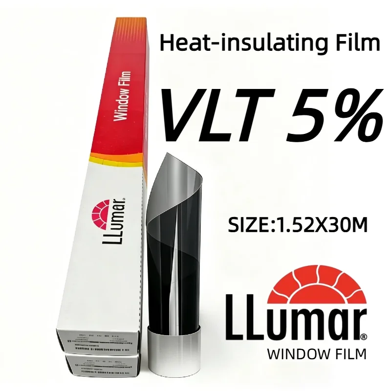 99% IRR 99% UV Llumar 5% VLT Nano Ceramic High Heat Rejection Film PET Anti Fading Signal Friendly Building Window Glass
