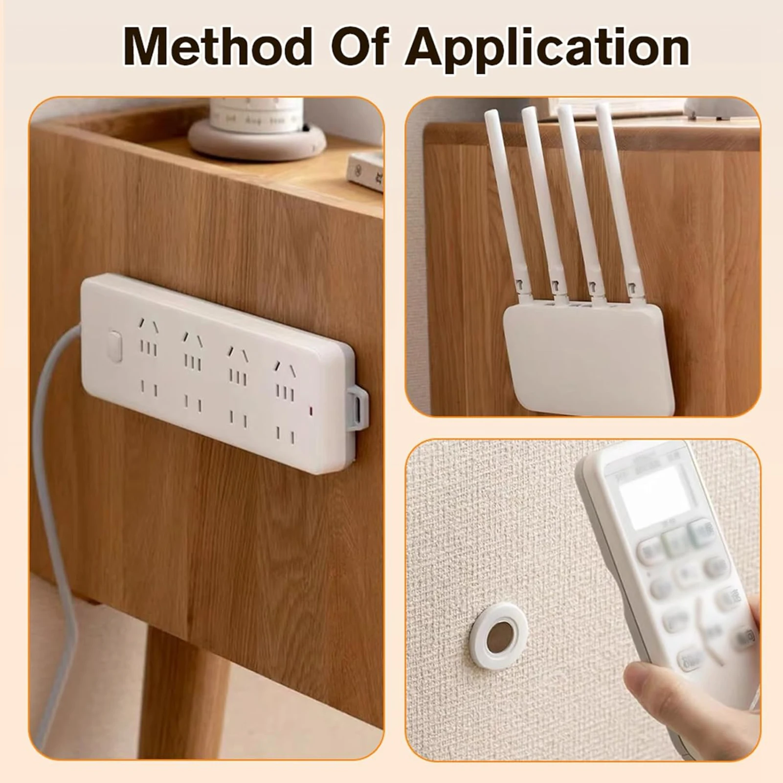 Magnetic Remote Control Holder Strong Magnet Self-Adhesive Wall Mount Organizer for Router Charger Remote Storage Home Office