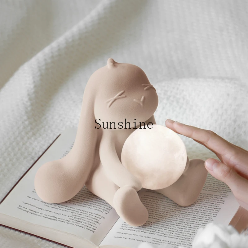 Rabbit Dun Dun series pat bedside sleep moon charging night light birthday gift