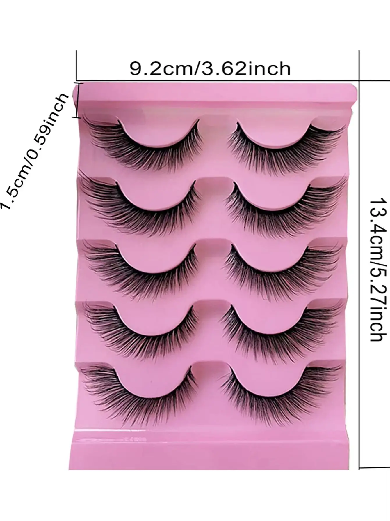 Faux cils naturels œil de mangue, extension d'apparence naturelle, ange moelleux, ensemble de 5 paires, spectacle d'apparence charmante