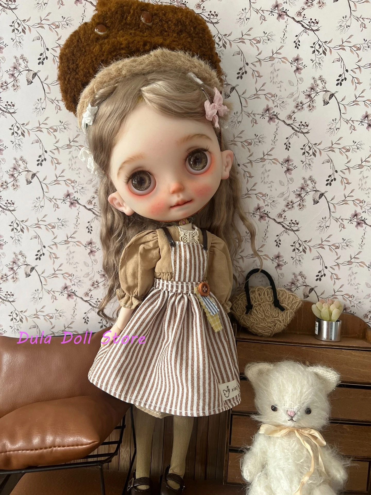 Dula Doll Clothes for Blythe Handmade Chestnut simple literary girl doll set ob24 ob22 Diandian Azone Licca 1/6 Bjd