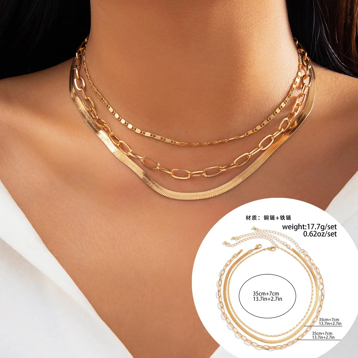 

Snake Chain Gold Color Individuality Elegance Necklace for Women Men Multilayer Necklace Choker Neck Chains 2024 JewelryGift Hot