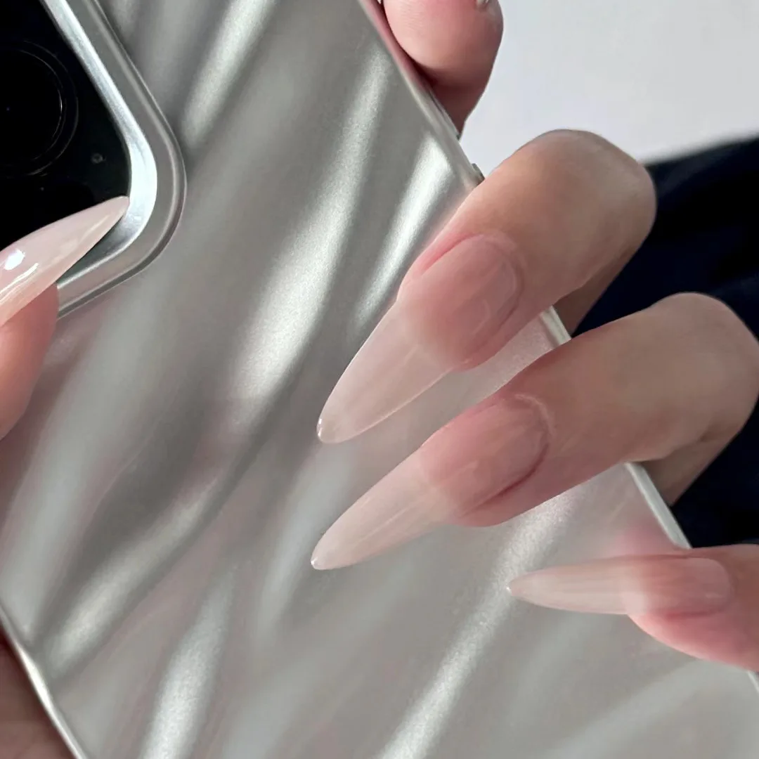 Dicas de unhas postiças longas para mulheres e meninas, unhas postiças chinesas, vermelhas, pressionadas, encantos de manicure, simples, cor sólida, diárias