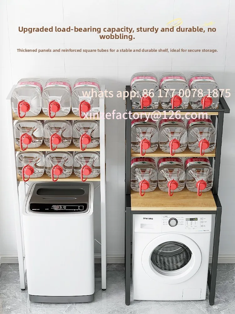 حامل مناديل حمام قابل للتخصيص، حامل تخزين را، مثبت على الأرض من الفولاذ الكربوني، 3 طبقات، شرفة غرفة الغسيل فوق منظم المرحاض